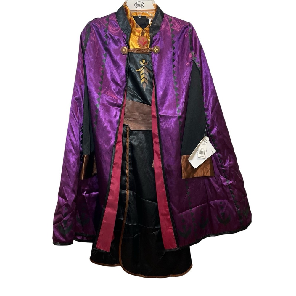 NWT Disney Frozen Anna Purple Gown Cape Dress Child 9/10 Costume Halloween 2pcs